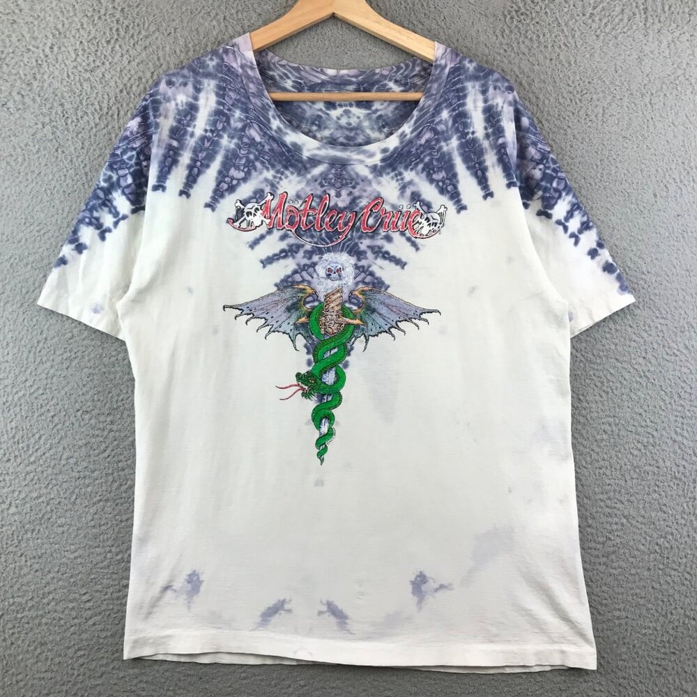 Vintage‎ 80s Motley Crue  Dr. Feelgood Tie Dye Symmetria T Shirt size M